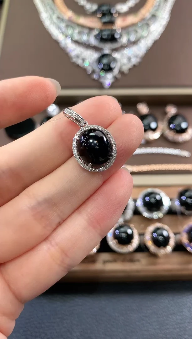 吊坠(不含链)18K金镶嵌翡翠g61