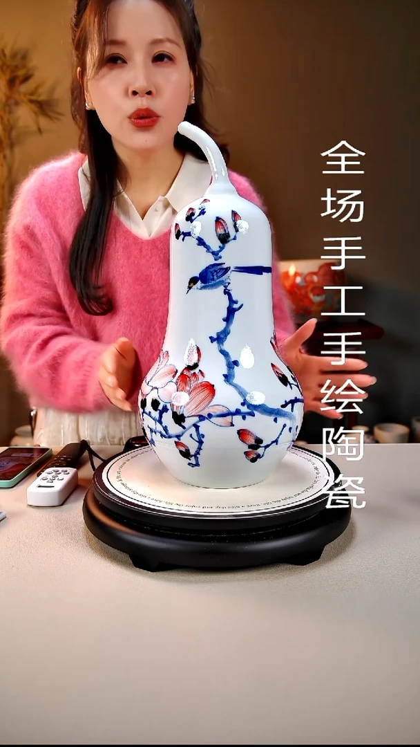 摆件陶景德镇手绘陶瓷22