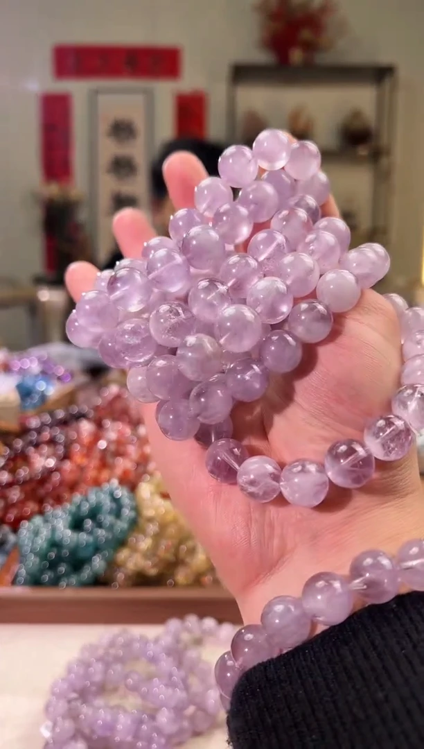 【闪购商品】发晶手串未镶嵌12.5+mm紫兔毛（多样性发其一）