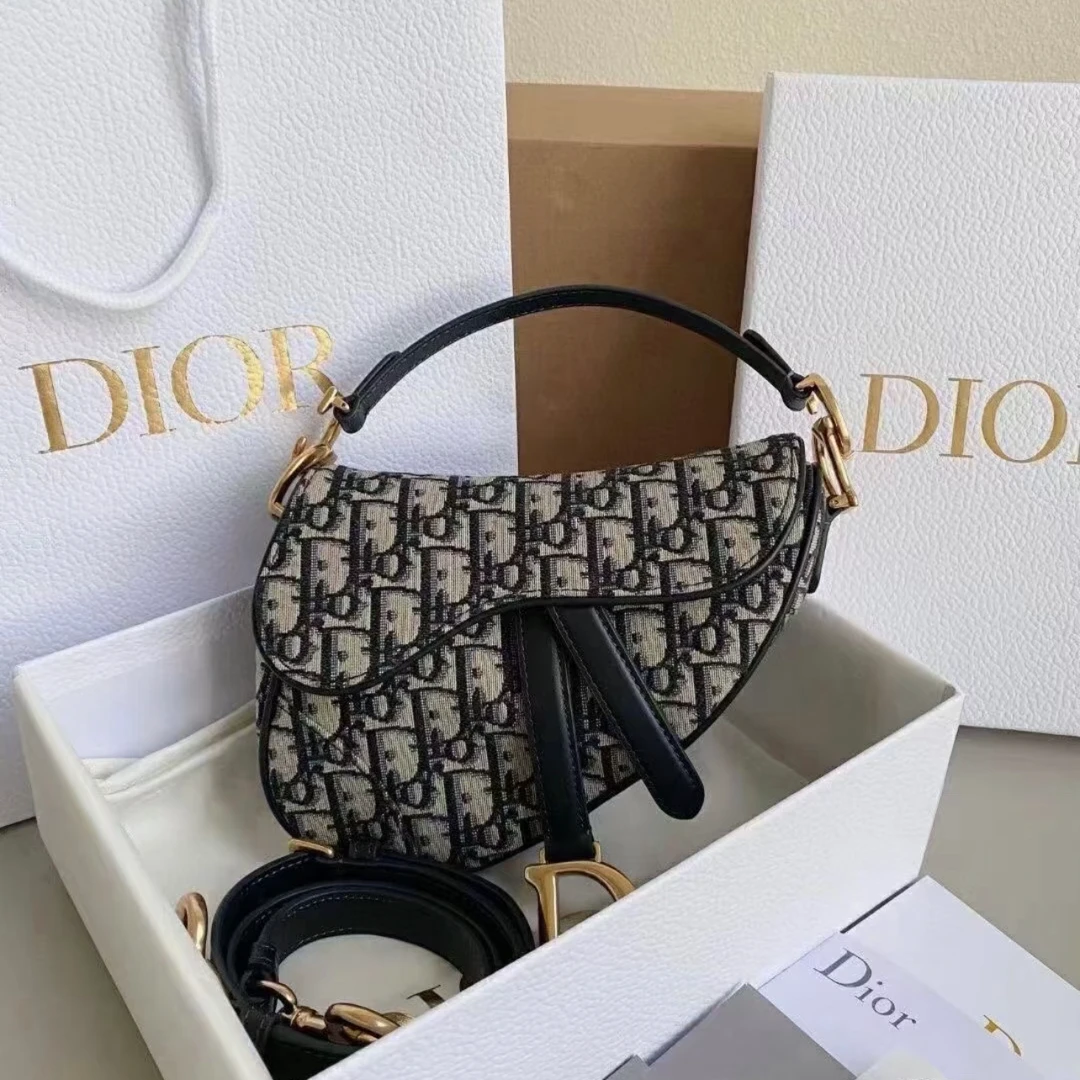 99新 DIOR/迪奥 【杨贵妃专属】新款经典小号老花马鞍单肩包