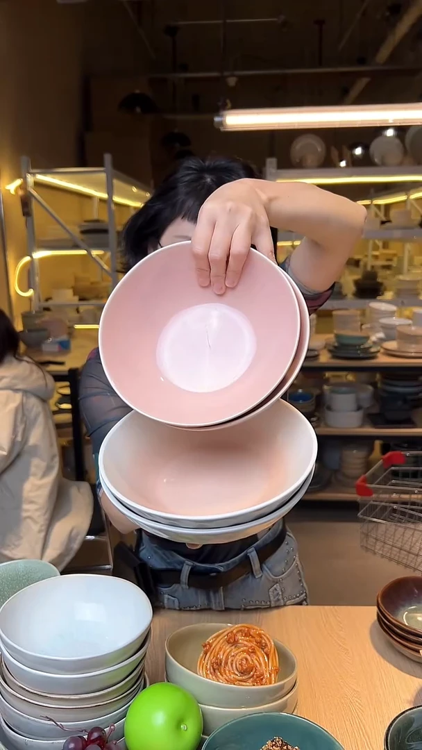 瓷136外贸尾货高温釉下彩陶瓷餐具默认微瑕