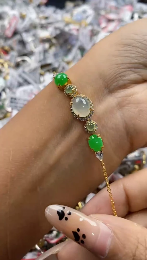 翡翠戒指银S925镶嵌888      7