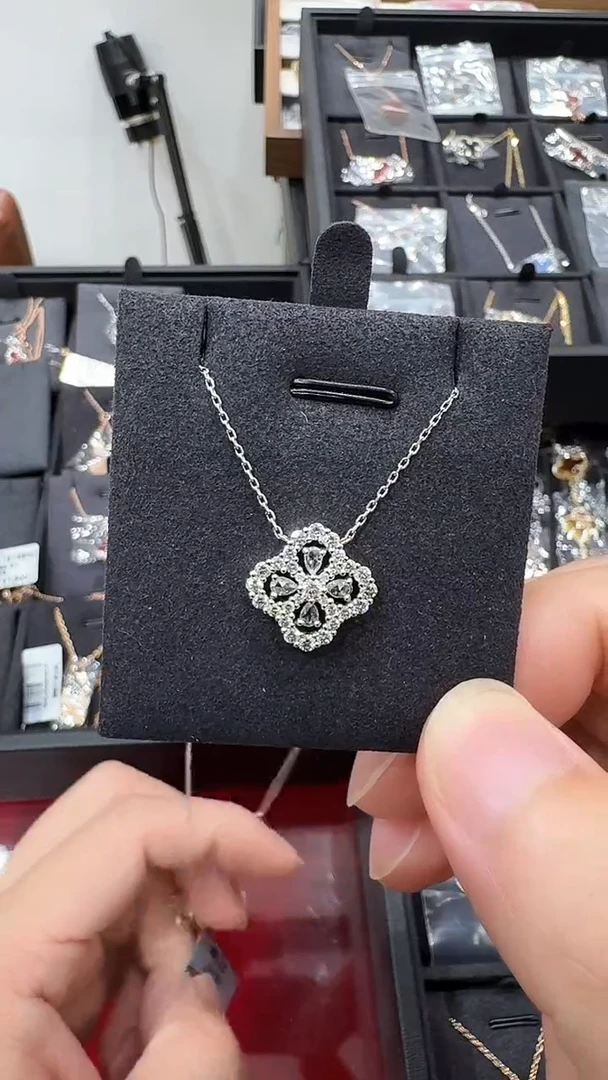 18K金镶嵌套链钻石中号loop套链BG
