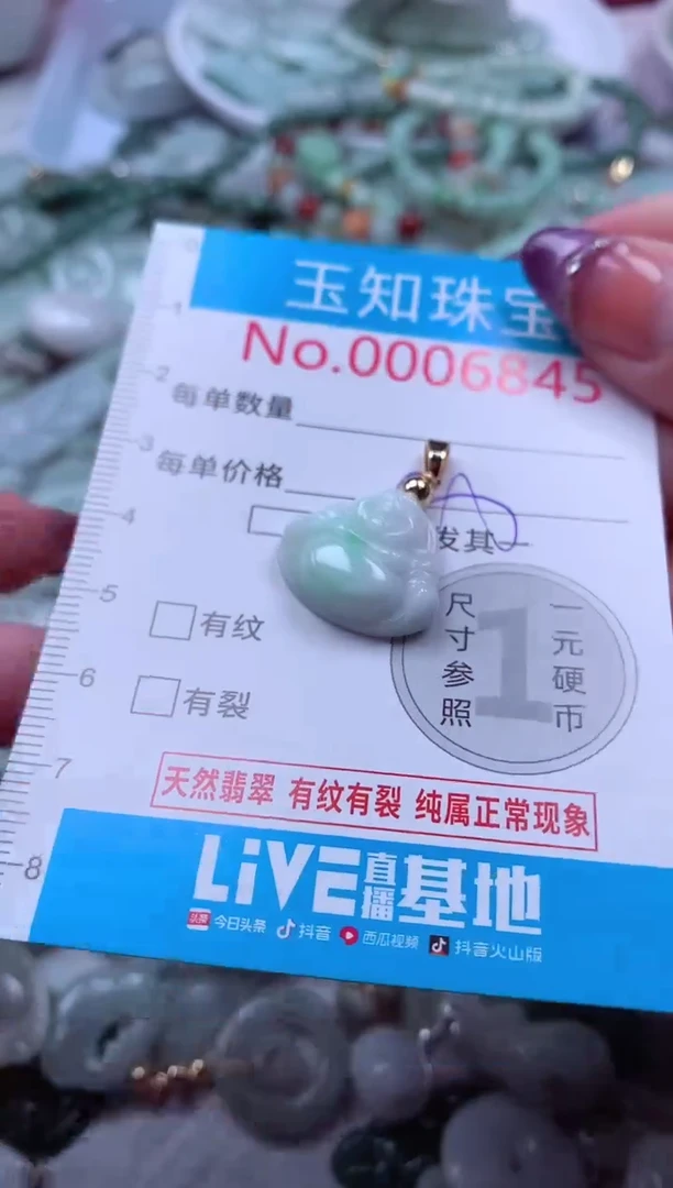 翡翠未镶嵌吊坠(不含链)6845