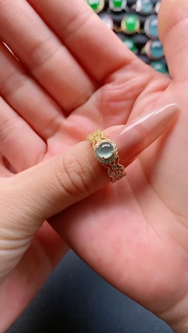 【闪购商品】翡翠戒指银S925镶嵌1111111