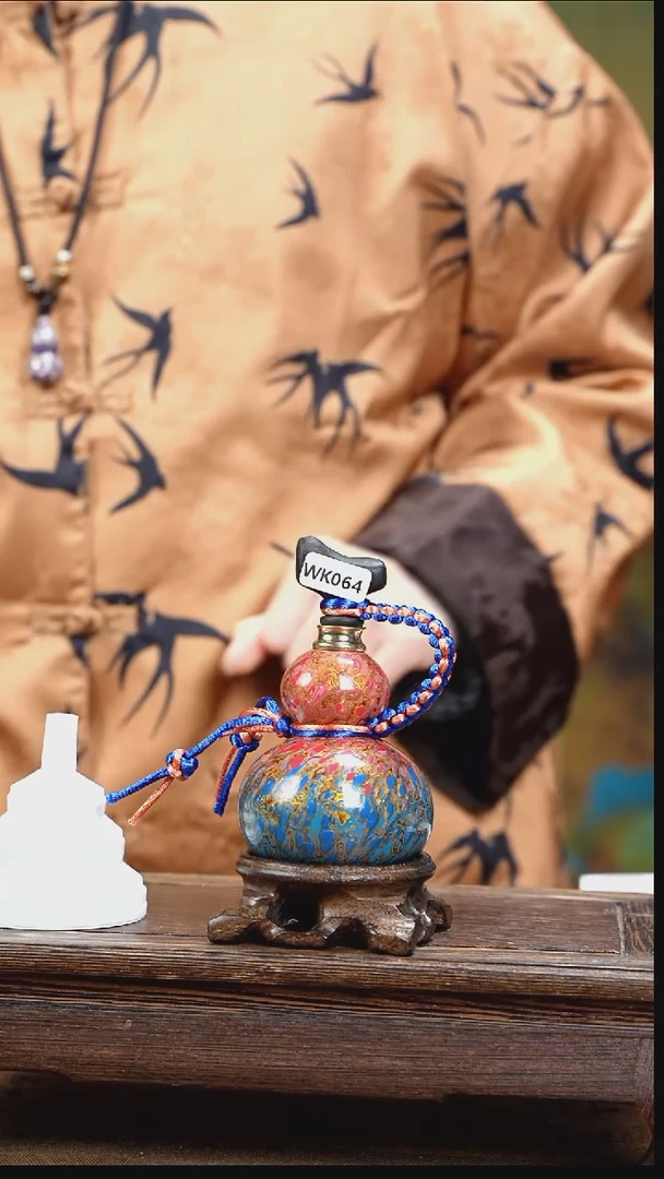 一**茗WU064漆艺精致小手捻(开口）