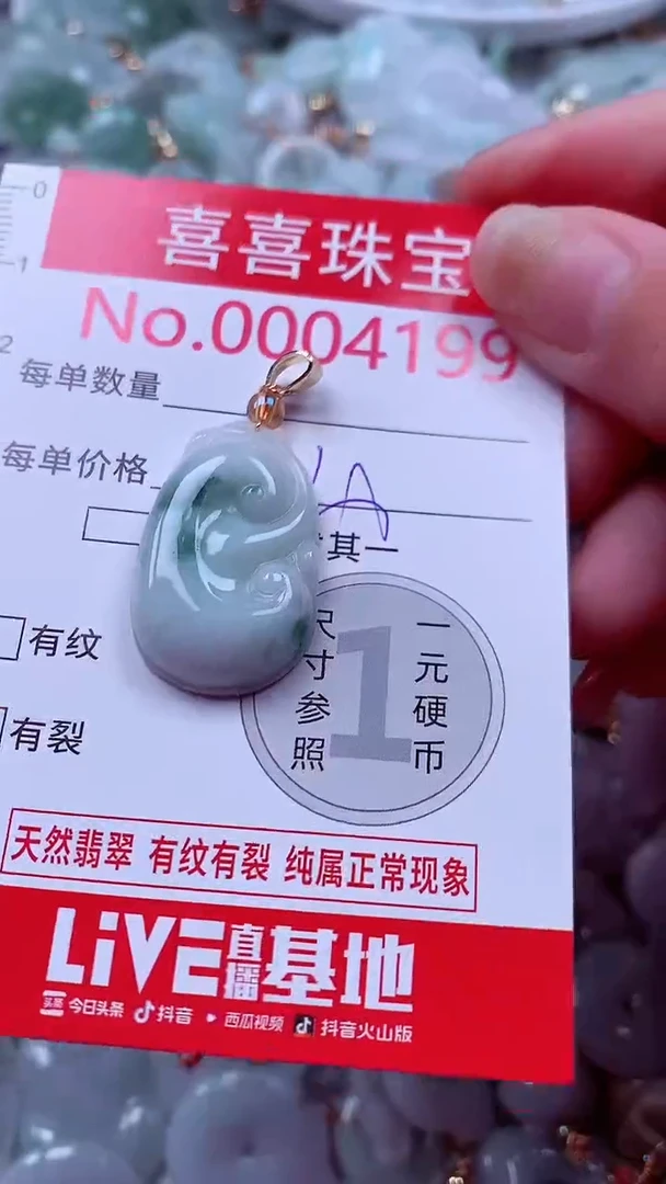 吊坠(不含链)未镶嵌翡翠4199