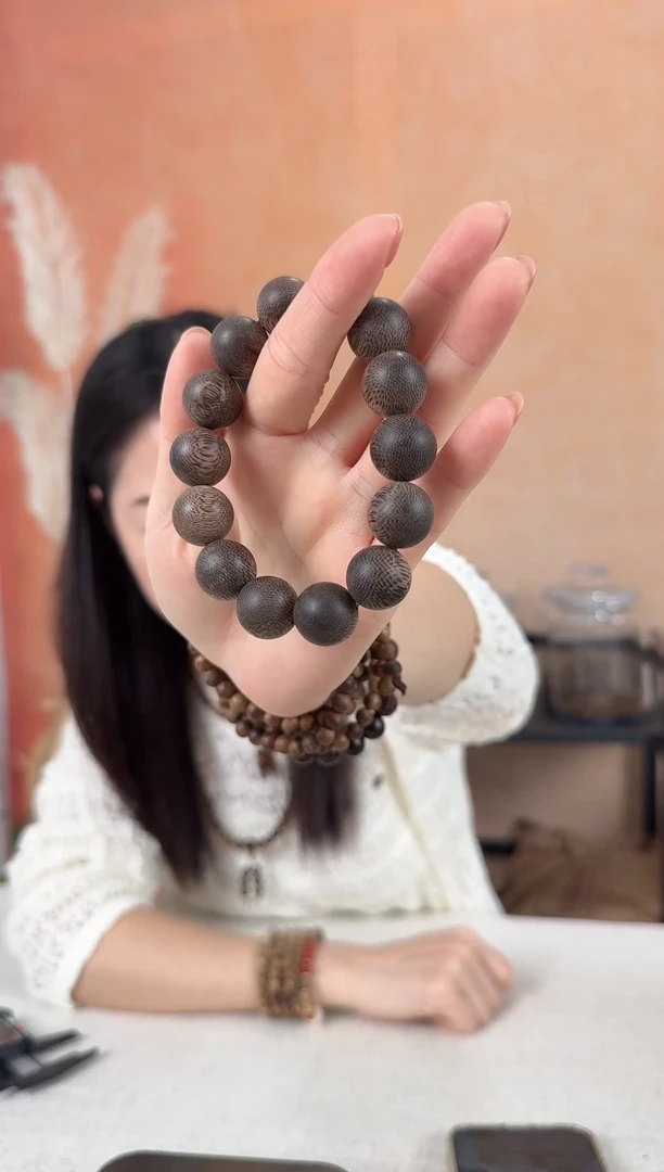 沉香沉香碎屑璇**623沉香沉水浮圆珠单圈卡1.5多样性发其一