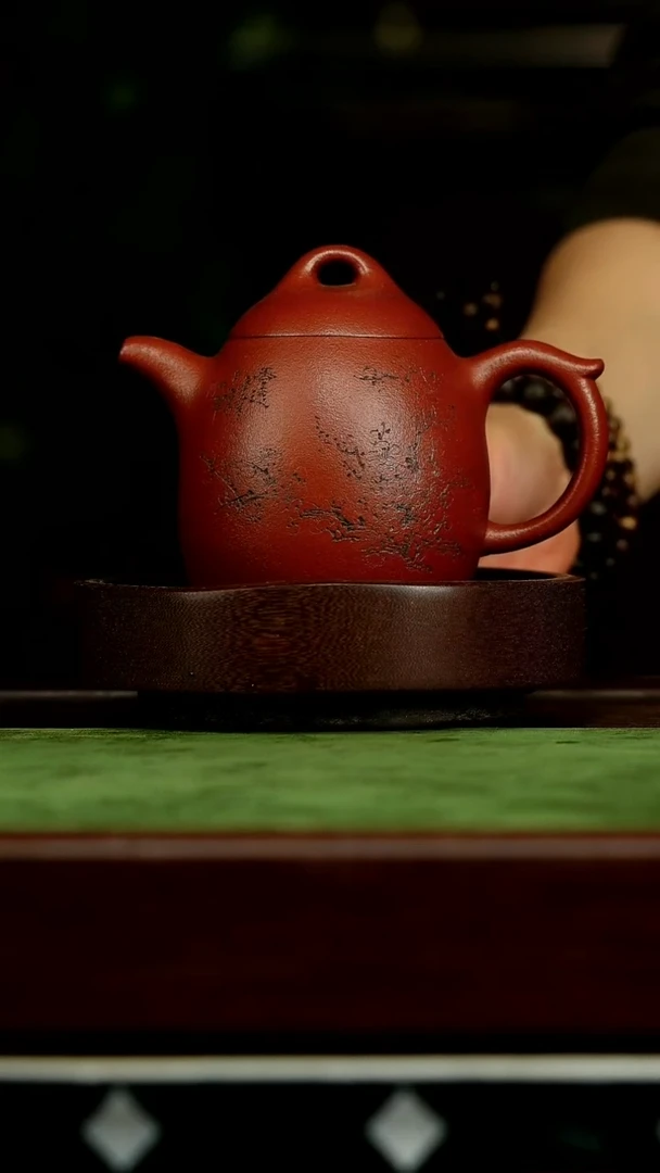 茶壶紫砂k60秦权鱼子朱泥*尹勤