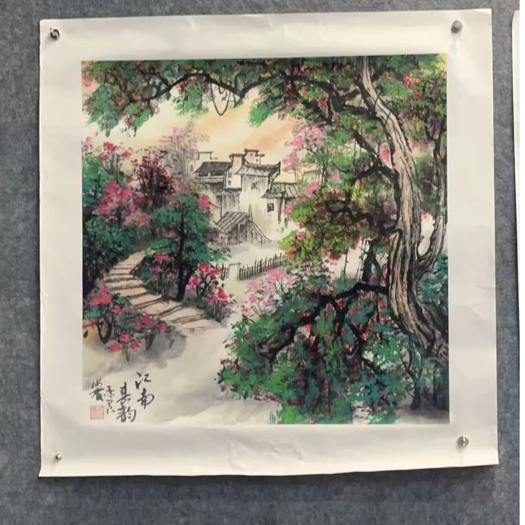 国画作品-徐明庆-斗方-江南春韵