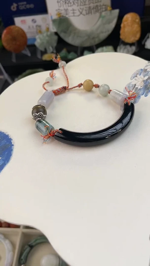 未镶嵌手链翡翠手工定制默认微瑕播介绍为准
