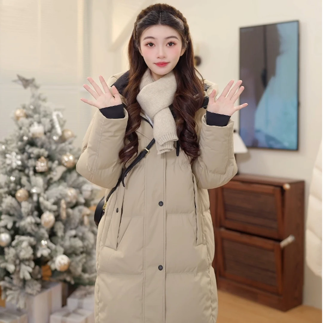 雪中飞女士休闲长款羽绒服X40148074F羽绒服