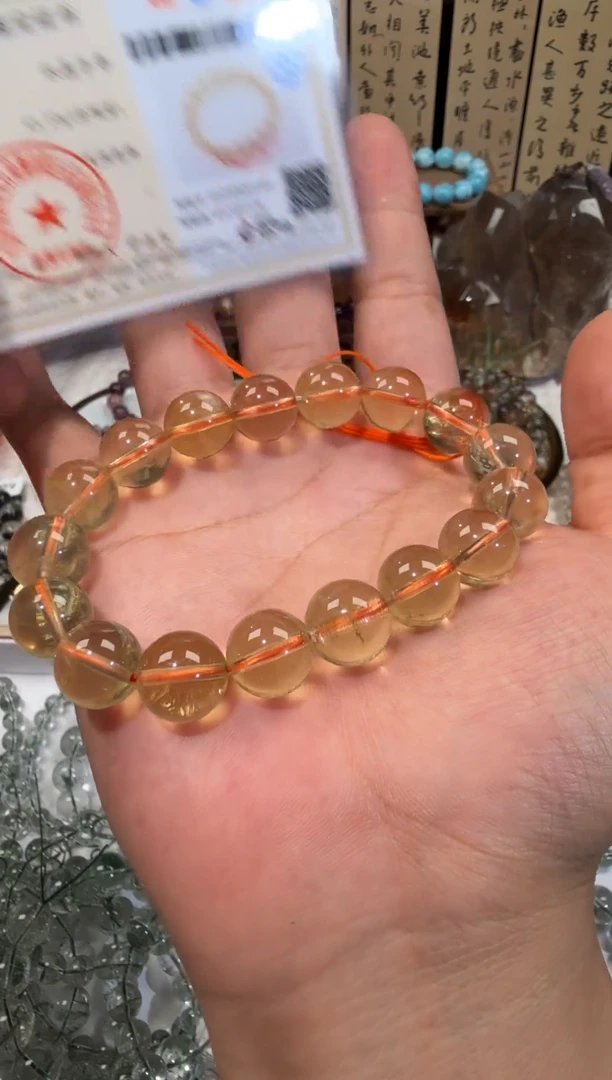未镶嵌手串水晶SJ-25黄水晶 天然水晶 默认微瑕