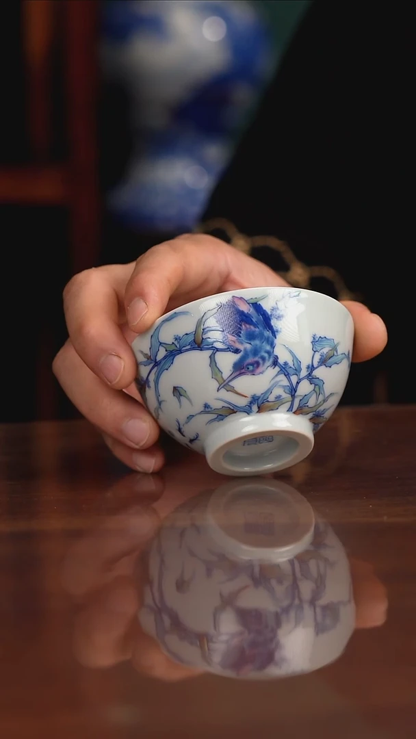 空山明月斗彩主人杯