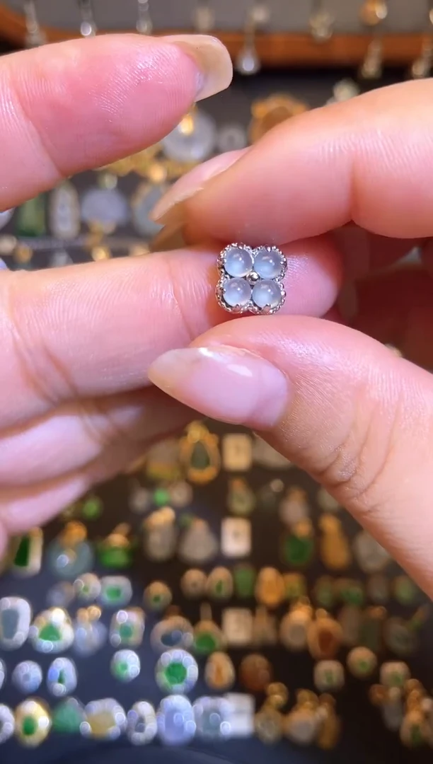 翡翠银S925镶嵌吊坠(不含链)1