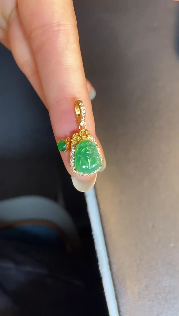 吊坠(不含链)银S925镶嵌翡翠1