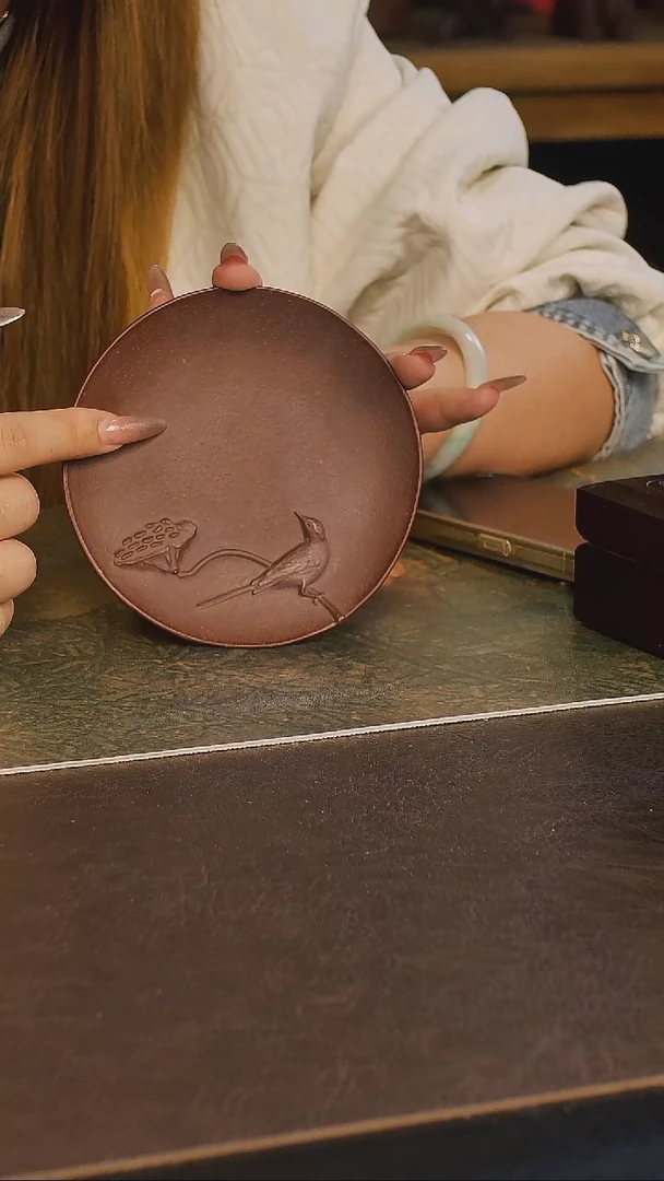 紫砂茶宠小鸟壶承