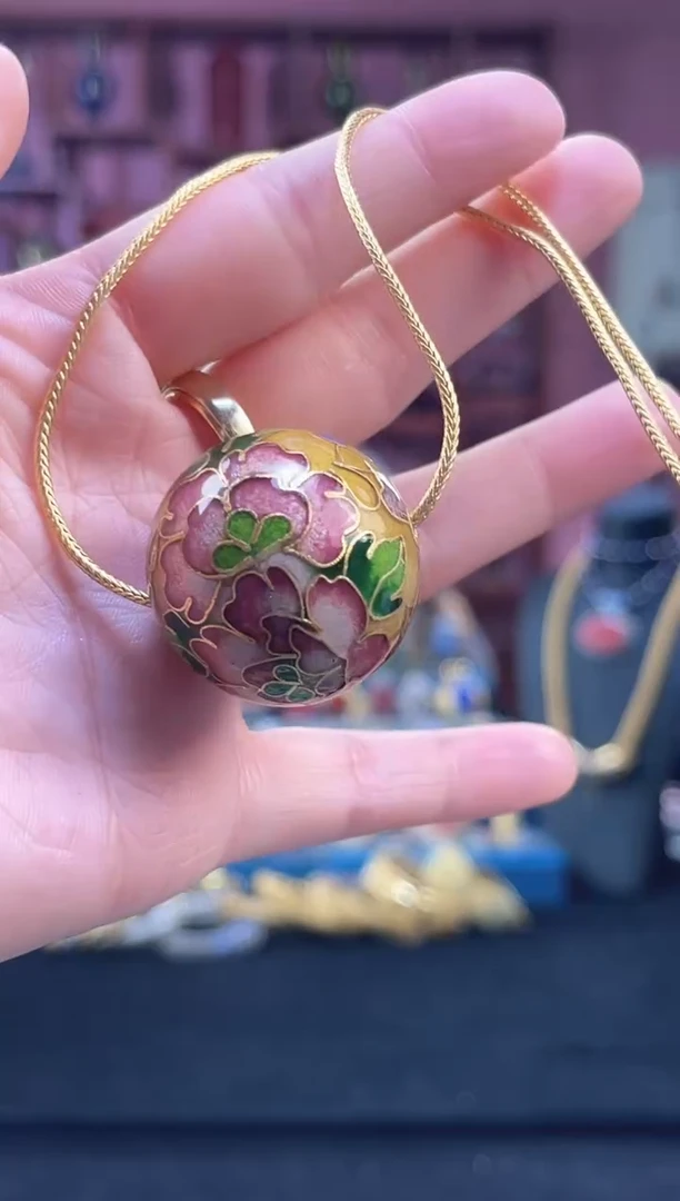 非遗 景泰蓝3.0单珠+蛇骨链 黄