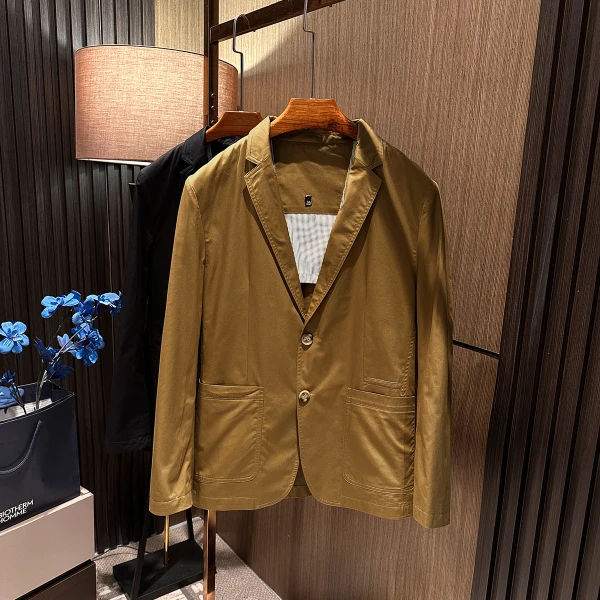 【老钱气质 100%棉】2025秋装新款男士简约百搭秋季休闲西服便西