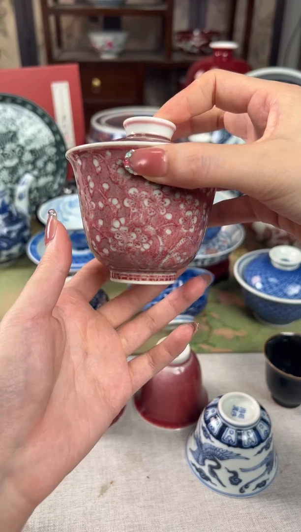 瓷片景德镇毛仔柴窑杯