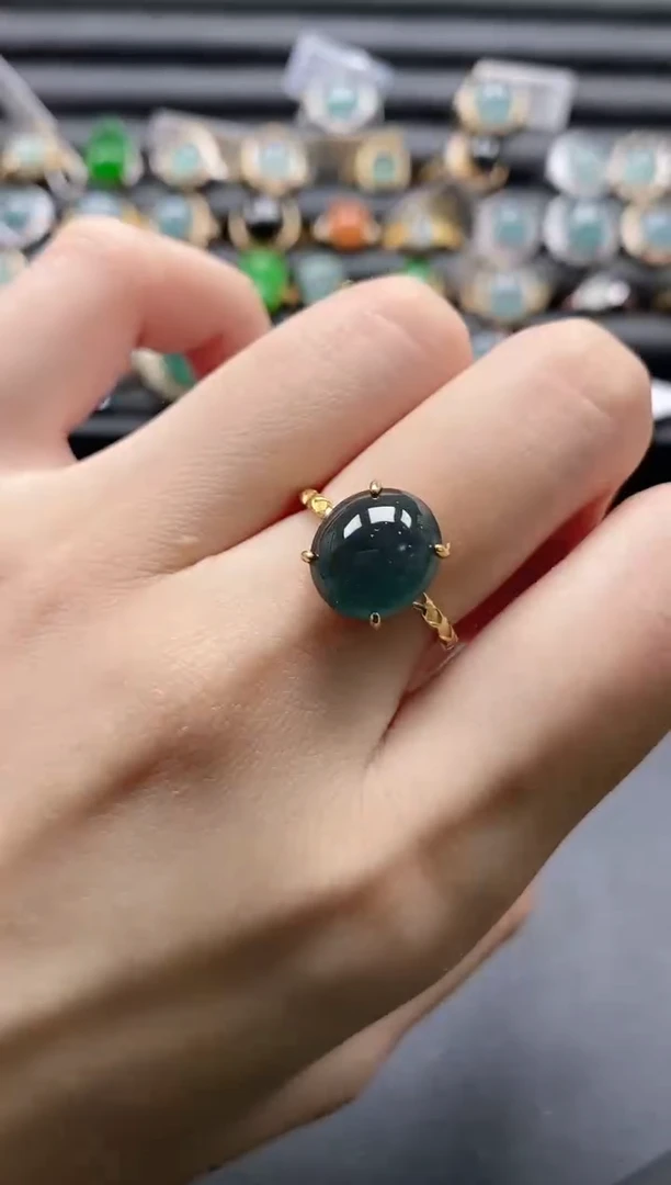 【闪购商品】翡翠戒指银S925镶嵌11111