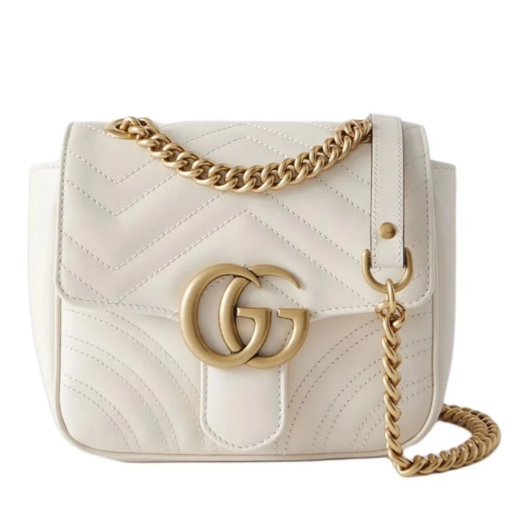 99新 GUCCI/古驰 古驰马蒙方胖子白金