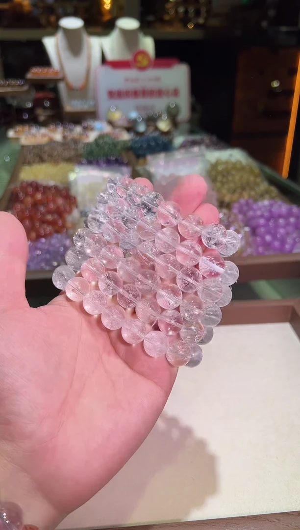 未镶嵌手链水晶13mm+白阿塞（多样性发一）