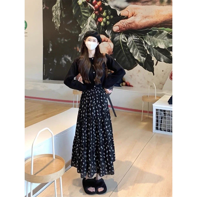 【哈姐】春季套装女2025年新款蝴蝶结设计感针织开衫显瘦半身裙套装