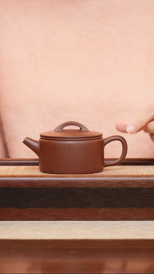 紫泥汉瓦150cc宜兴手工紫砂壶