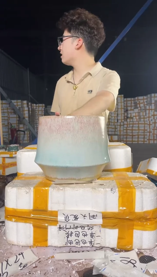 紫砂花盆宜兴紫砂粗陶花盆花盆24/21