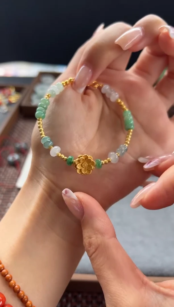 【闪购商品】翡翠手链银S925镶嵌202买断