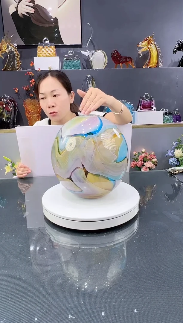 琉璃水晶琉璃花瓶1个