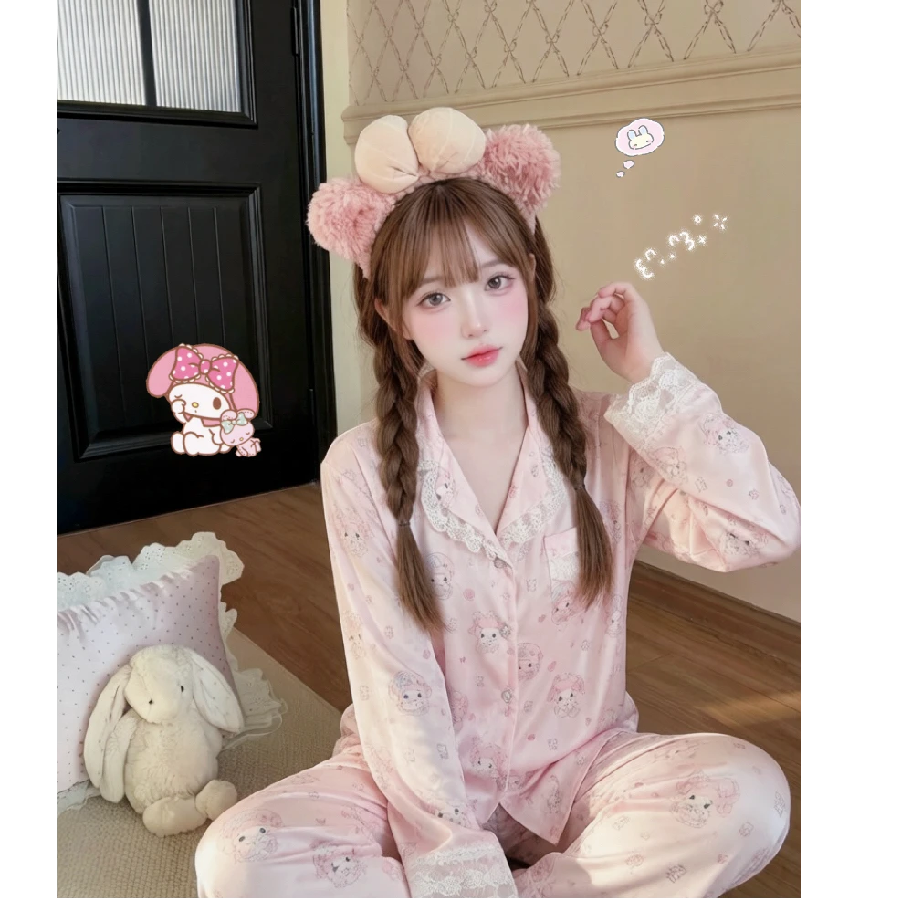 【甜芯美乐蒂】高级家居服可爱睡衣女甜美蕾丝家居服可外穿ins