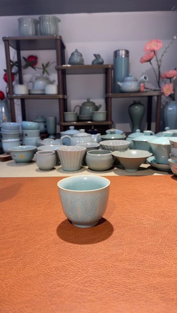 其他027莲瓣式杯 仿古釉一级精品 主人杯品茗杯*