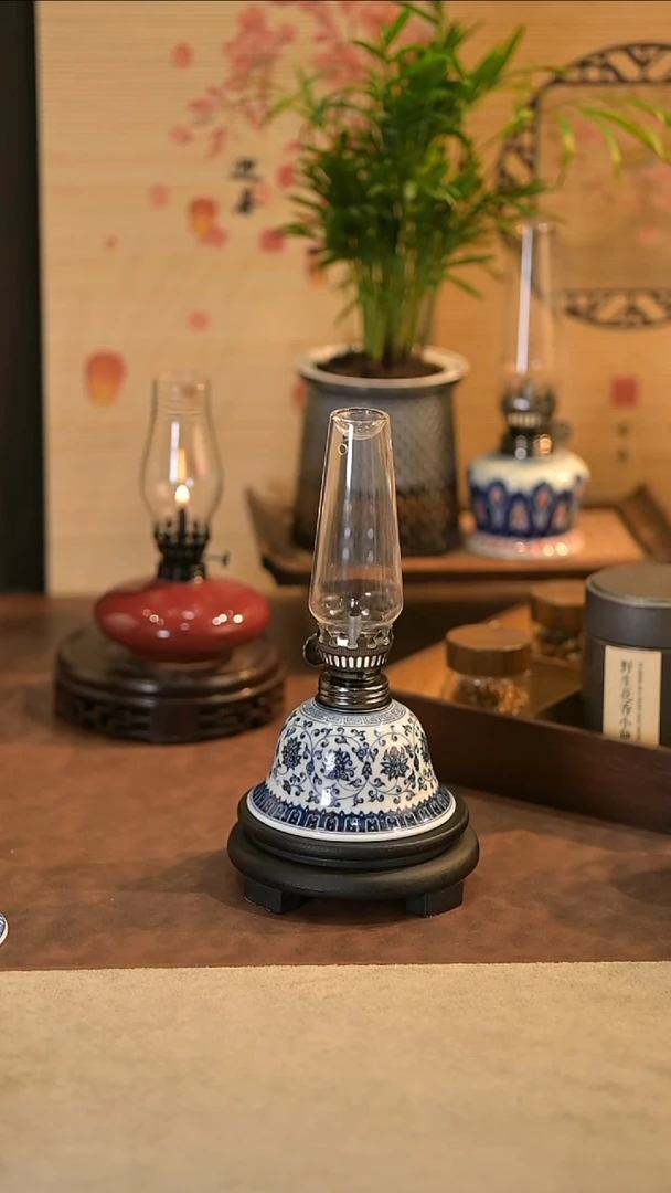 景德镇陶瓷油灯摆件
