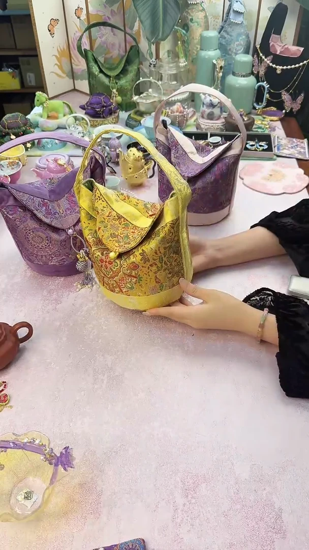 59金色宝相花茶事包