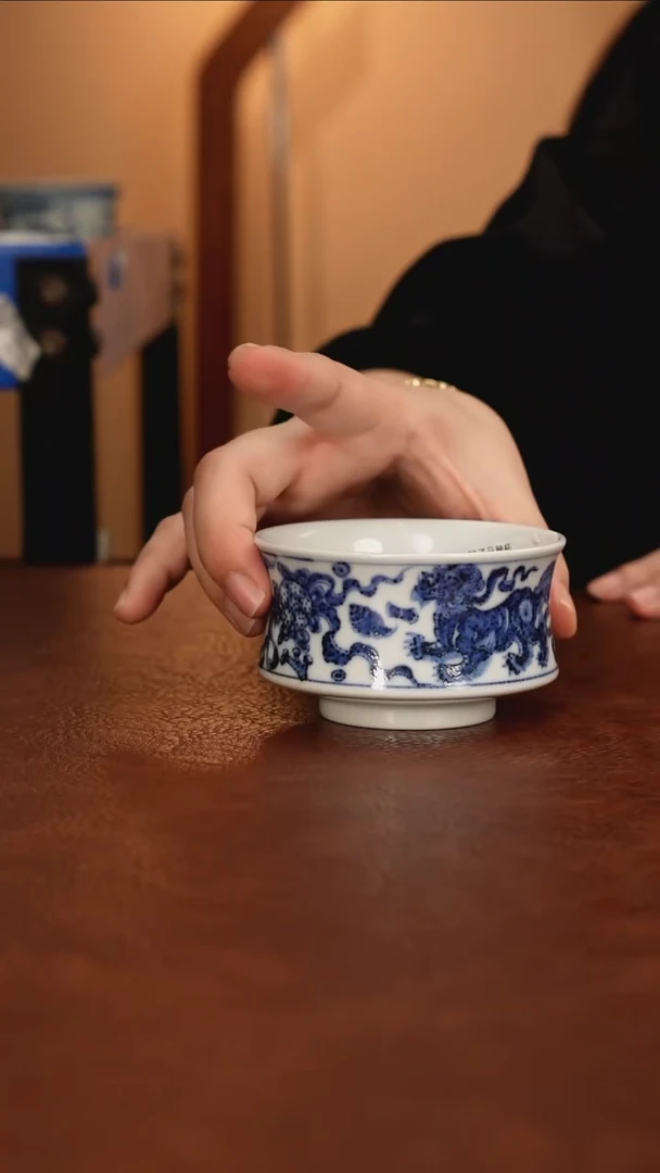 景德镇瓷器，青花瓷手绘茶具~
