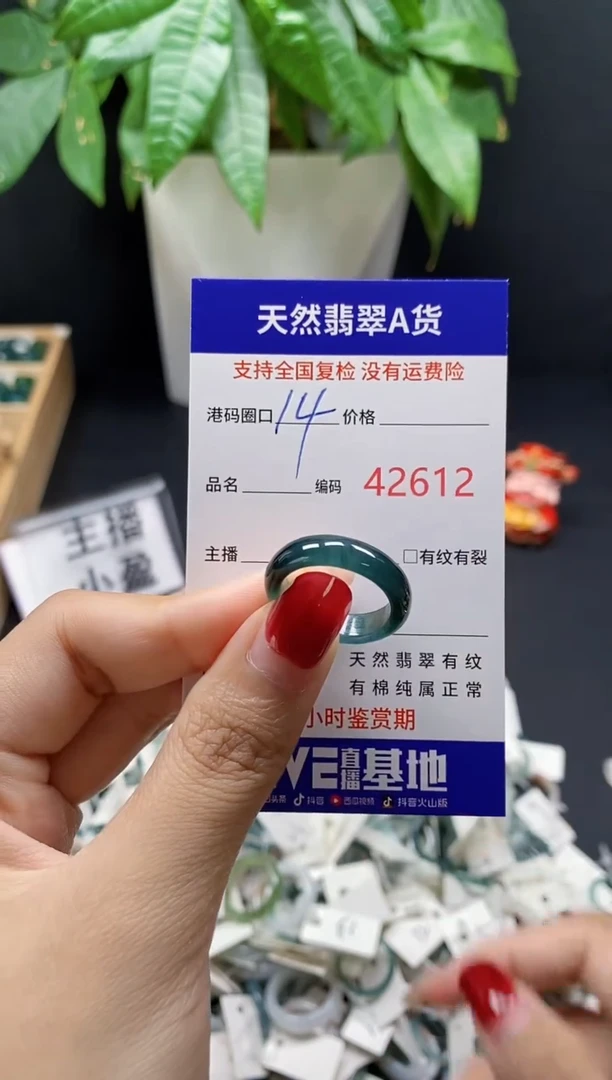 翡翠戒指未镶嵌天然翡翠戒圈2612