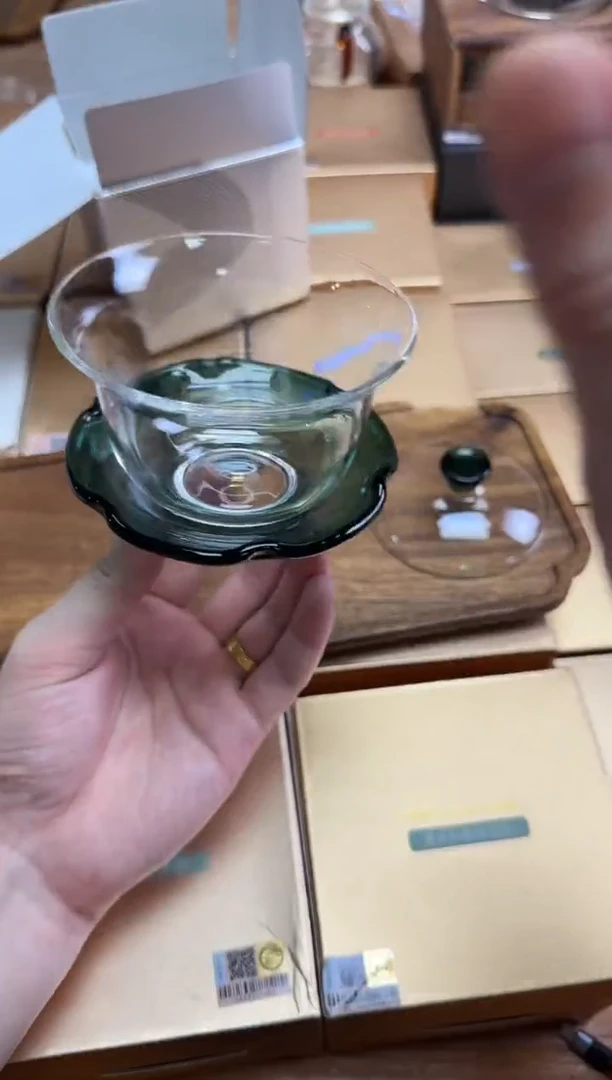 风谜金标荷悦盖碗墨绿