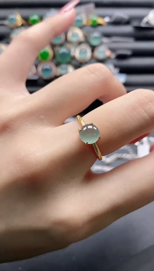 【闪购商品】翡翠戒指银S925镶嵌1111