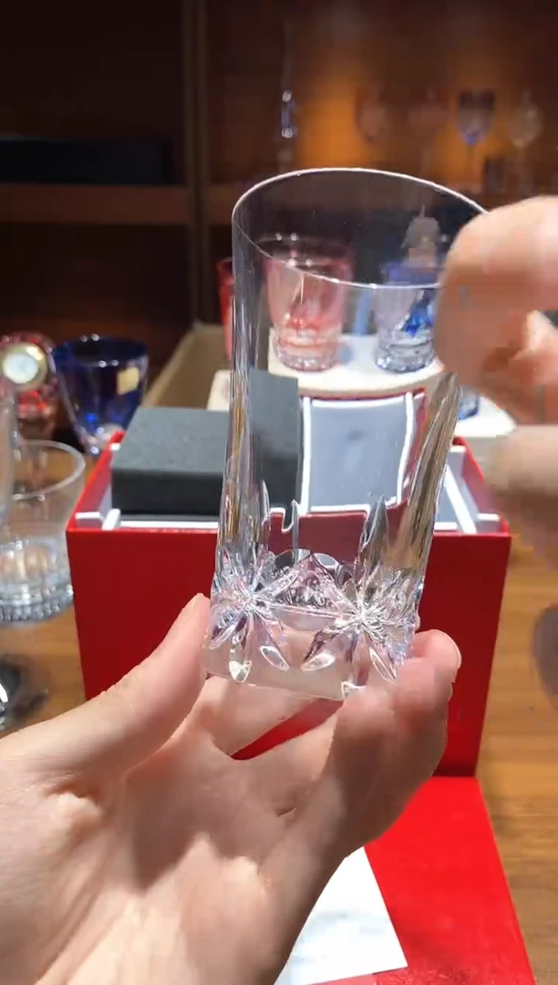 水晶玻璃吸管款巴卡拉对杯