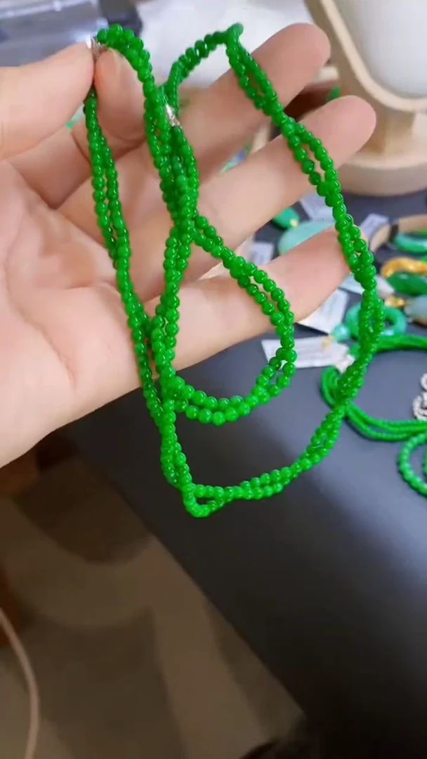 颈饰未镶嵌翡翠金****铺珠链