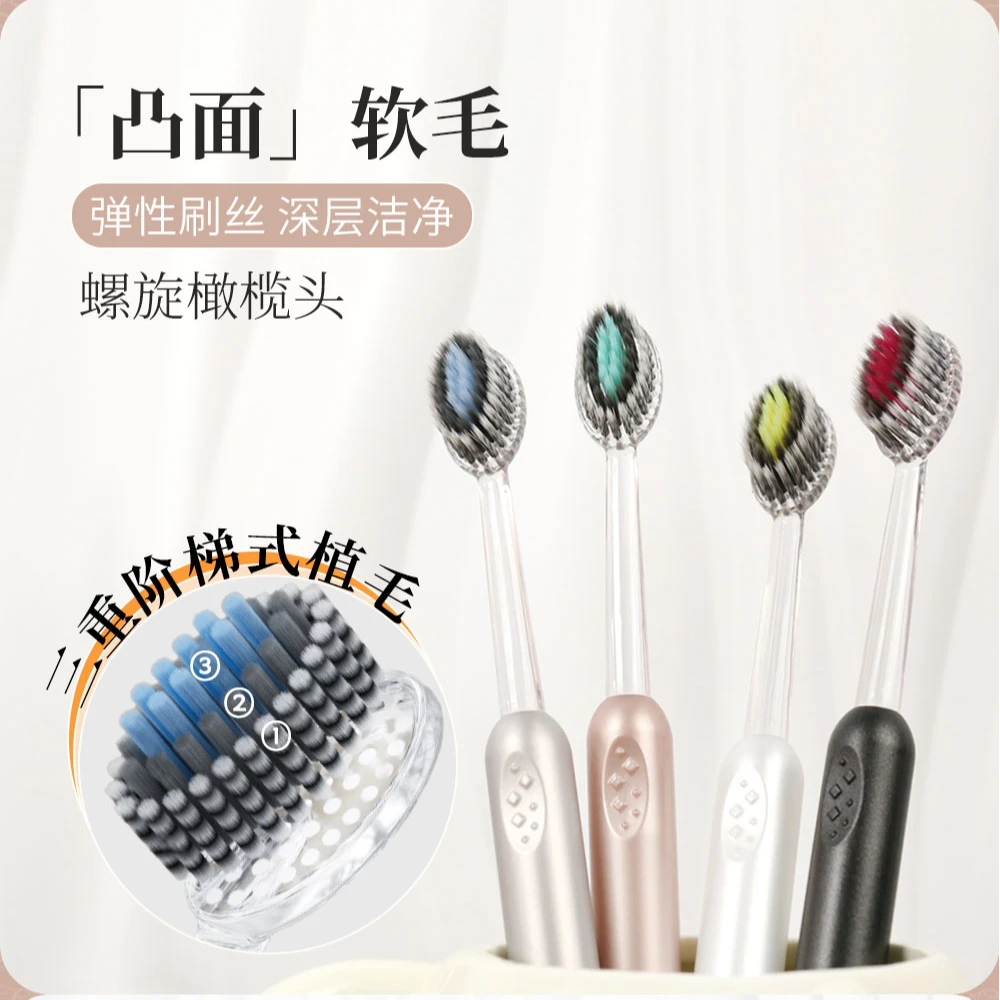 【鎏金轻奢款】牙刷洗漱凸面成人家用牙刷成人牙刷软毛高质量