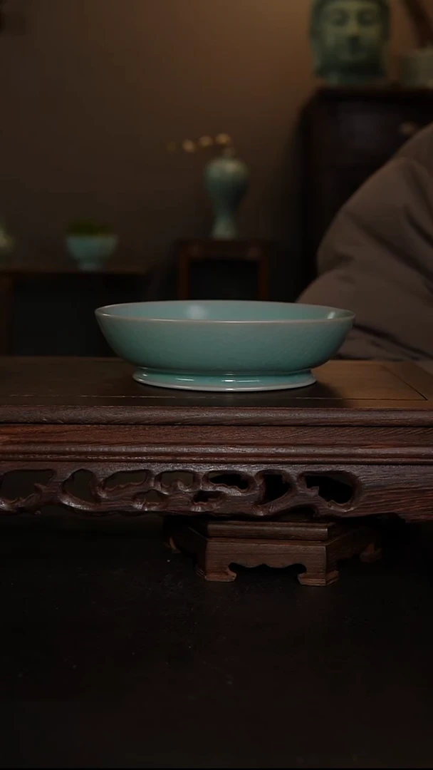 摆件瓷仿古手工圆洗