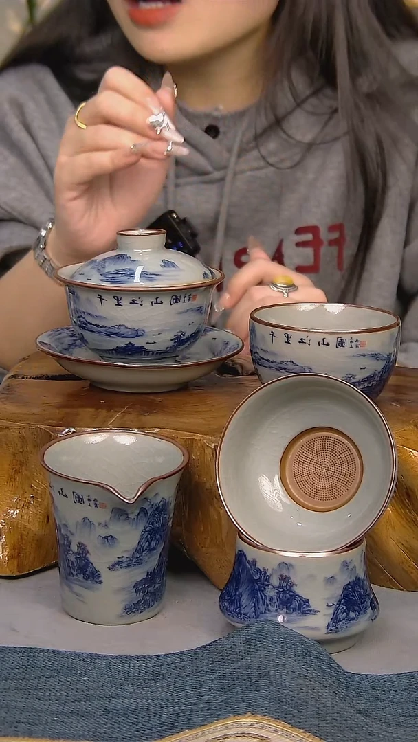 【闪购商品】4件套陶瓷茶具家用简装系列