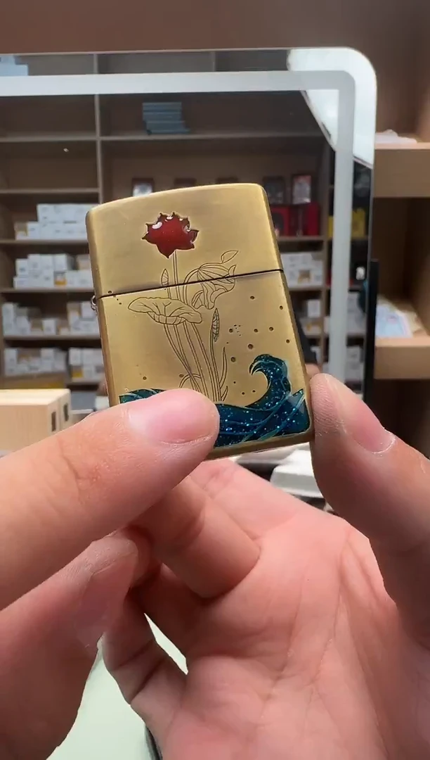 Zippo打火机168清风爱莲说