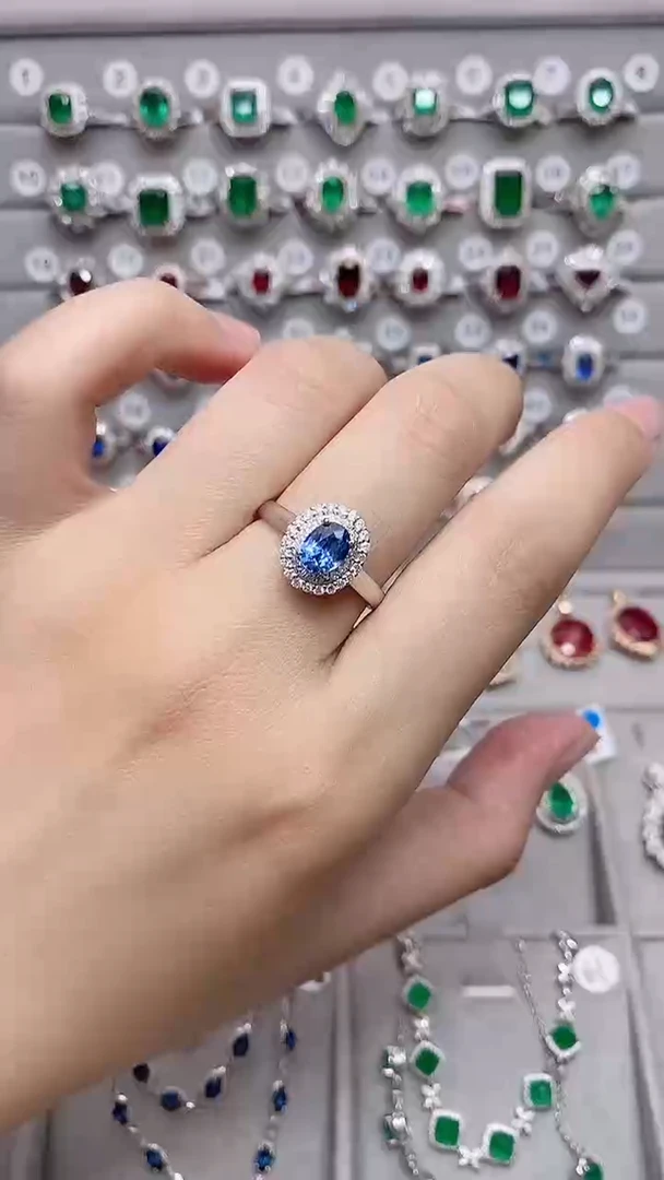 【闪购商品】蓝宝石18K金戒指18K金镶嵌·