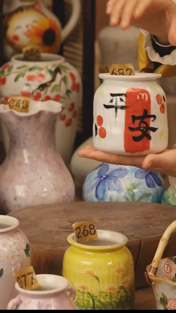 陶瓷景德镇设计师手作花器摆件侘寂风@M682@