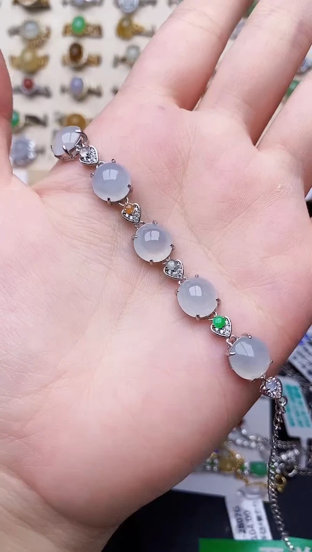 银S925镶嵌戒指翡翠0040