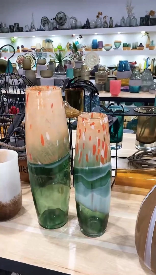 三*猪慕忆家手作琉璃花瓶1对